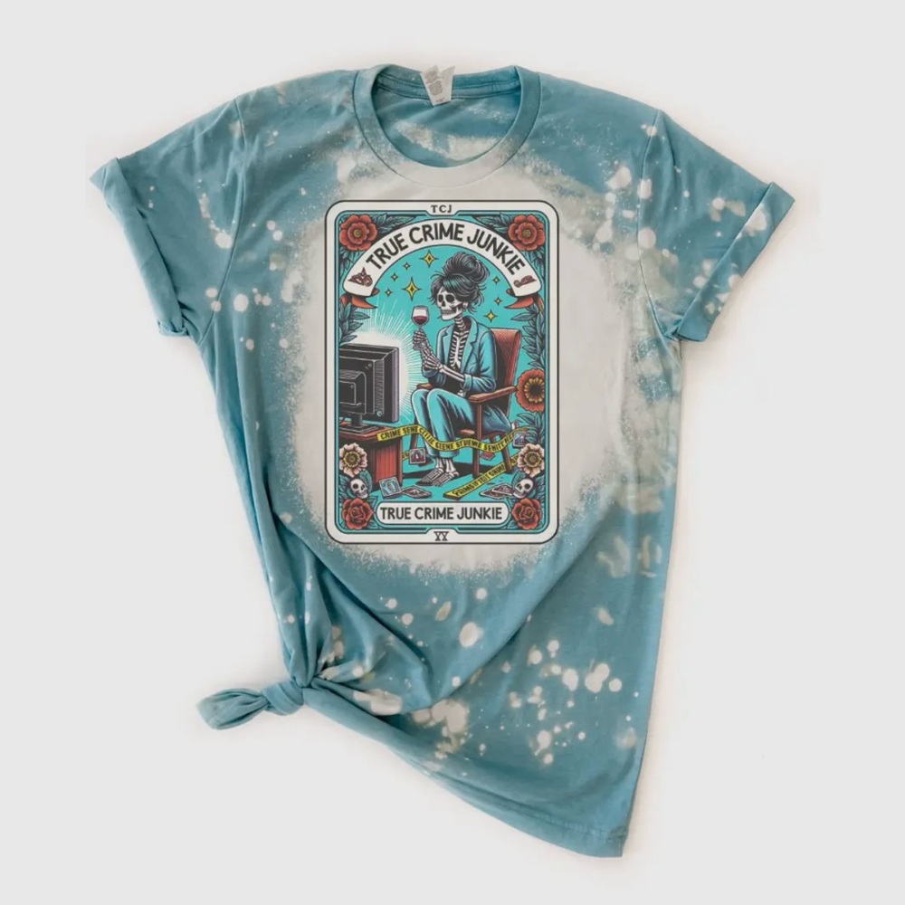 Blue Graphic Tee - True Crime Junkie